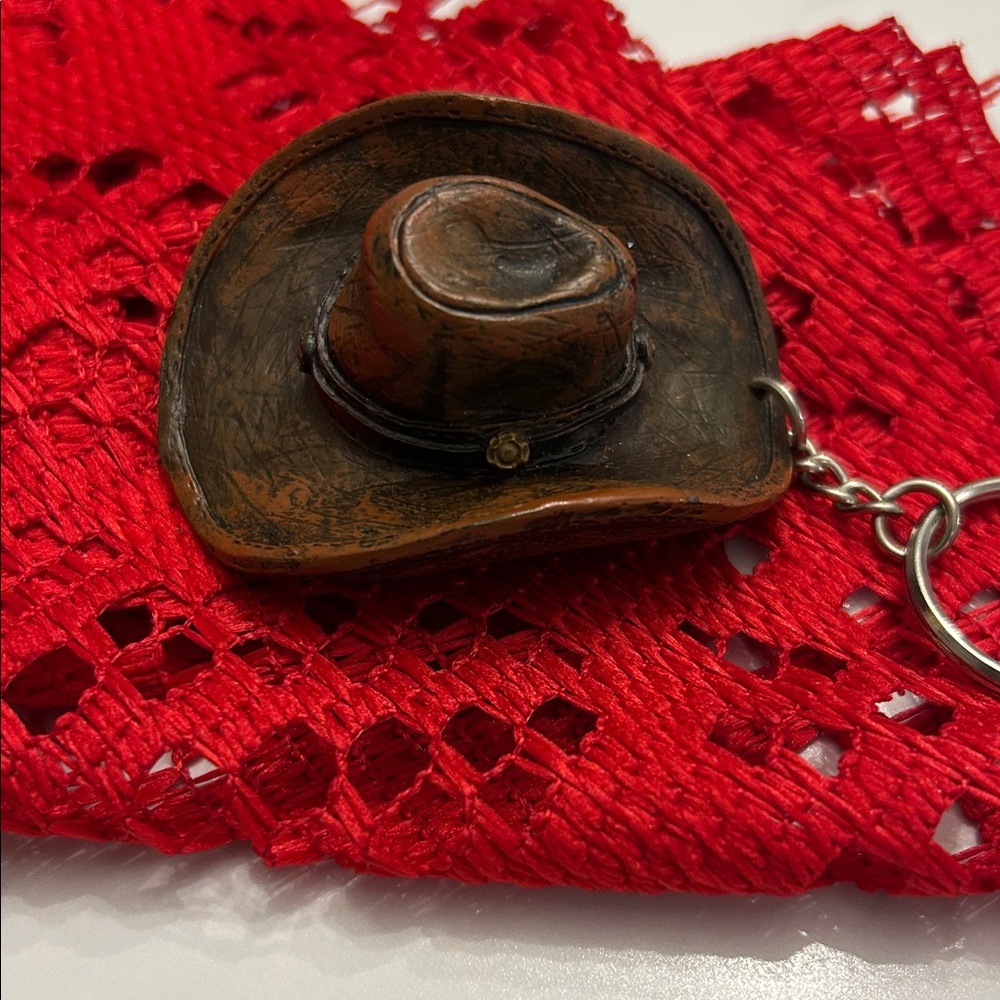 Brown Cowboy Hat Keychain - Picture 6 of 6